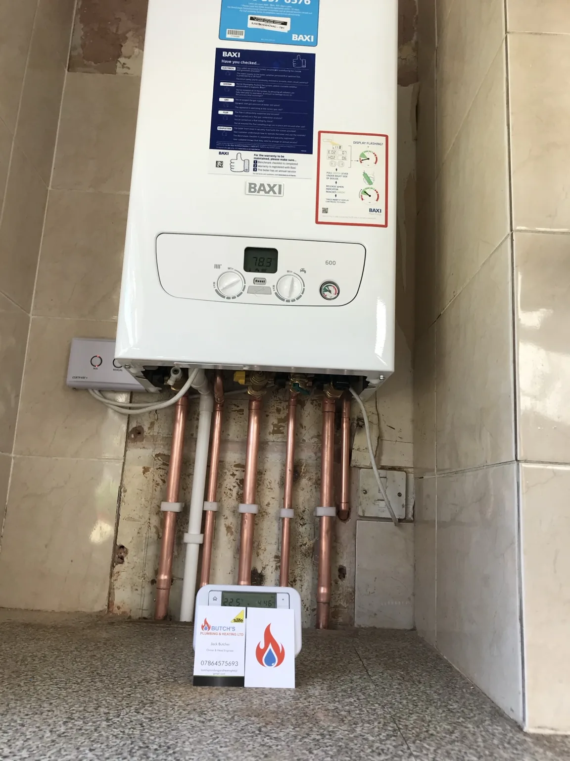 Boiler installation and pipework
